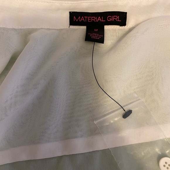 MATERIAL GIRL beautiful women white top/size M - Picture 3 of 8
